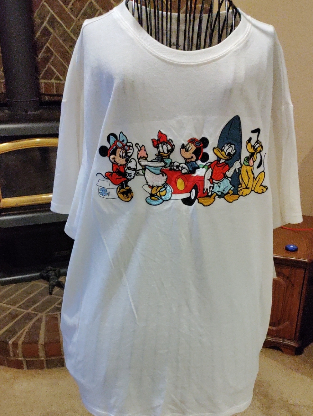 Disney Mickey Mouse Graphic Tee Mickey And The Gang  All Embroidered